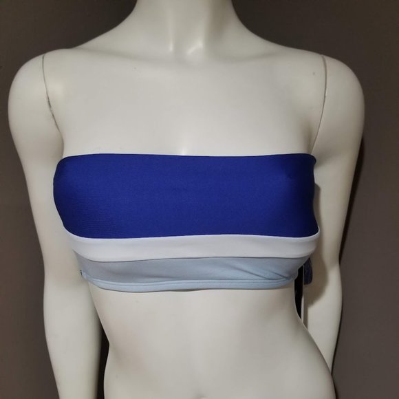 DKNY Colorblocked Bandeau Bikini Swim Top Size Medium - Picture 2 of 9